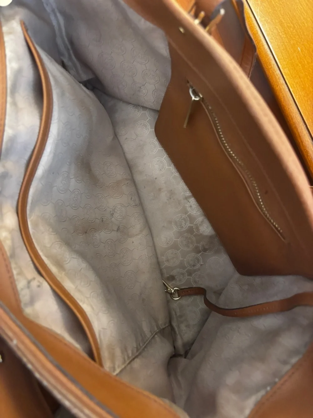 Michael Kors Jet Set Saffiano Leather Tote Brown MK Bag